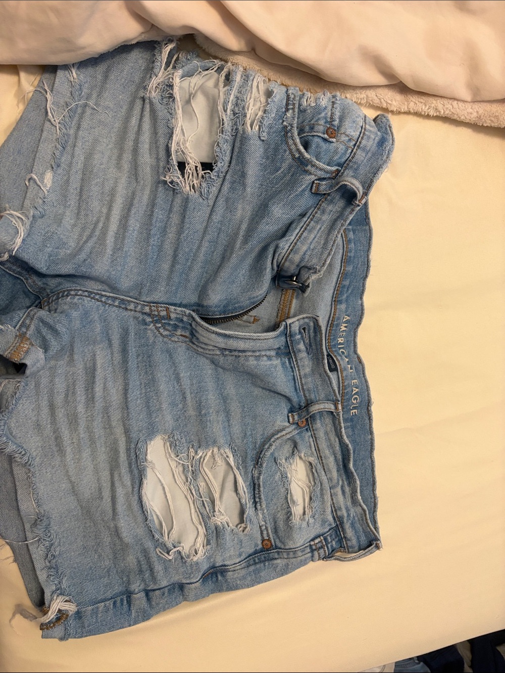 American Eagle Outfitters Light Blue Denim Cutoff Shorts
